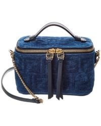 Fendi - Ff Flocked Denim Vanity Case - Lyst