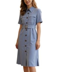 BRC By BURRYCO - Short Sleeve Shirt Dress - Lyst