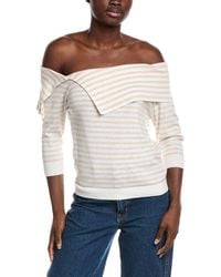 Minnie Rose - Off-The-Shoulder Cashmere-Blend Sweater - Lyst