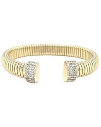 Juvell - 18K Plated Cz Goose Bangle Bracelet - Lyst