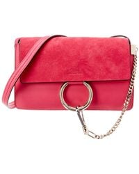 Chloé Faye Small Leather & Suede Shoulder Bag - Multicolour