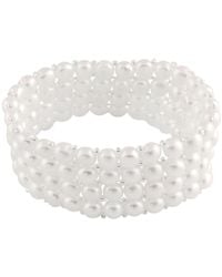 Splendid - Plated Silver 6-7mm Freshwater Pearl Stretch Bracelet - Lyst
