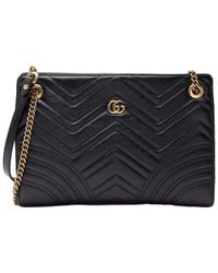 Gucci - Matelassé Leather GG Marmont Medium Slim Open Shoulder Bag (authentic Pre-loved) - Lyst