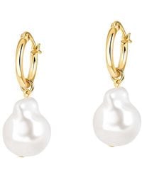 Electric Picks - 14K Plated 17.6Mm Pearl Regal Earrings - Lyst