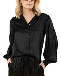 Hale Bob - Solid Silk-Blend Top - Lyst