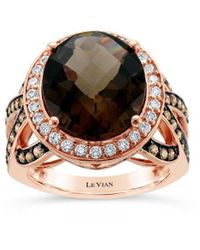 Le Vian - ® 14k 7.17 Ct. Tw. Diamond & Chocolate Quartz® Cocktail Ring - Lyst