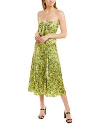 Cinq À Sept Guinevere Silk Midi Dress - Green