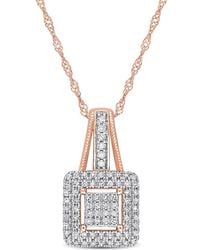 Rina Limor - 10k Rose Gold 0.25 Ct. Tw. Diamond Pendant Necklace - Lyst