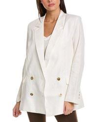 Nicholas - Ayla Double-breasted Linen Blazer - Lyst