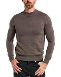 JEFF Lawrence Mock Neck Sweater - Gray