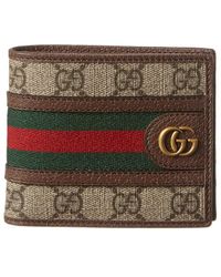 Gucci - Ophidia GG Supreme Canvas & Leather Wallet - Lyst