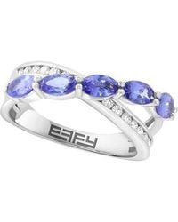Effy Fine Jewelry - 14K 0.87 Ct. Tw. Diamond & Sapphire Ring - Lyst