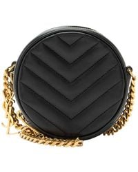 Saint Laurent - Black Matelasse Leather Monogram Bubble Small Crossbody (authentic Pre-loved) - Lyst