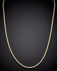 Italian Gold - 14k Hollow Rope Chain Necklace - Lyst
