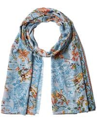 La Fiorentina - Silk-Blend Printed Scarf - Lyst