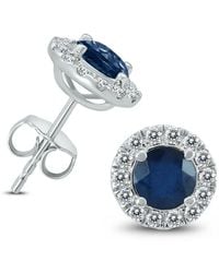 Gemstones - 14k 1.71 Ct. Tw. Diamond & Sapphire Earrings - Lyst