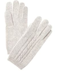 Phenix - Placed Cable Touch Tech Cashmere Gloves - Lyst