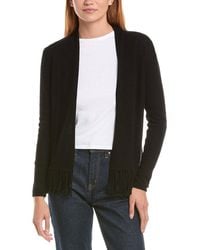Sofiacashmere - Fringe Wool & Cashmere-blend Cardigan - Lyst