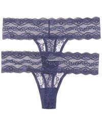 B.tempt'd - By Wacoal 2Pk Lace Kiss Thong - Lyst