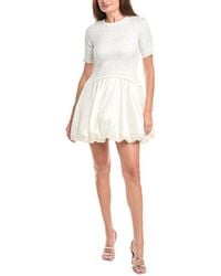 Jonathan Simkhai - Kenz Knit Combo Ruffle Mini Dress - Lyst