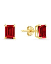 MAX + STONE - Max + Stone 14k 2.10 Ct. Tw. Created Ruby Studs - Lyst