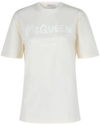 McQueen - Graffiti Logo T-Shirt - Lyst