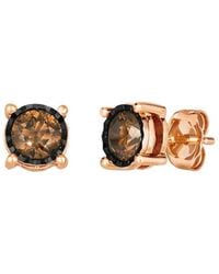 Le Vian - Chocolate Solitaire 14K Rose 0.98 Ct. Tw. Diamond Stud Earrings - Lyst