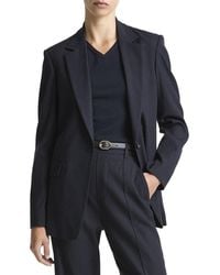 Vince - Linen-Blend Single Breasted Blazer - Lyst