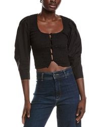 Ganni - Poplin Smock Blouse - Lyst