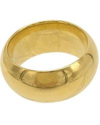 Adornia - 14k Plated Domed Cigar Ring - Lyst