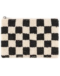 Shiraleah - Checks Beaded Zip Pouch - Lyst