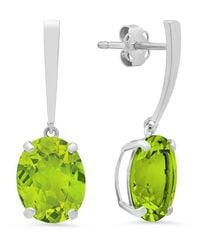 MaxColor - 14k 4.30 Ct. Tw. Peridot Drop Earrings - Lyst