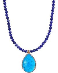 Liv Oliver - 18K Plated 36.50 Ct. Tw. Drop Necklace - Lyst