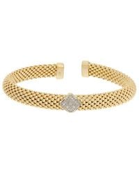 Meshmerise - 18K Rose Vermeil 0.12 Ct. Tw. Diamond Bangle Bracelet - Lyst