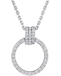 Rina Limor - 14k 0.33 Ct. Tw. Diamond Circle Necklace - Lyst