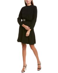 Sandro Magenta A-line Dress - Black