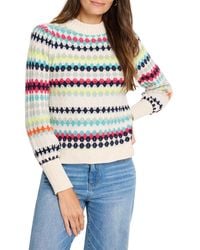 NIC+ZOE - Nic + Zoe Pattern Waffle Stitch Sweater - Lyst