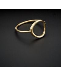 Italian Gold - 14k Open Circle Ring - Lyst