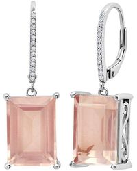 MaxColor - 12.00 Ct. Tw. Rose Quartz Earrings - Lyst