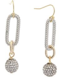 Juvell - 18k Plated Cz Drop Link Earrings - Lyst