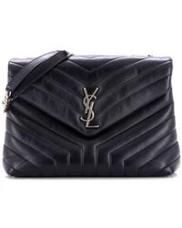 Saint Laurent - Matelasse Chevron Leather Loulou Shoulder Bag Medium (Authentic Pre-Loved) - Lyst