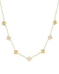 Effy Fine Jewelry - 14K 0.05 Ct. Tw. Diamond & 7.5Mm Pearl Necklace - Lyst