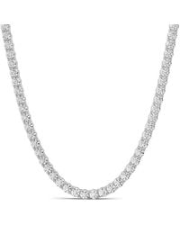 Lab Grown Diamonds - 14K 5.00 Ct. Tw. Lab-Grown Diamond Tennis Necklace - Lyst
