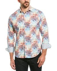 Robert Graham Bakemeyer Classic Fit Woven Shirt - Blue