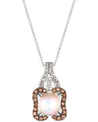 Le Vian - Le Vian Neopolitan Opal 14k 1.09 Ct. Tw. Diamond & Opal Pendant Necklace - Lyst