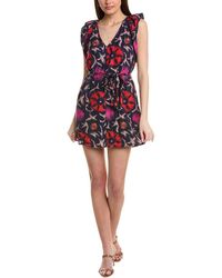 Velvet By Graham & Spencer - Jenna Silk-Blend Mini Dress - Lyst