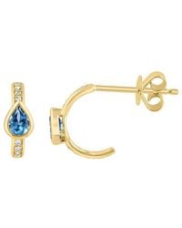 Effy Fine Jewelry - 14K 0.47 Ct. Tw. Diamond & Topaz Earrings - Lyst