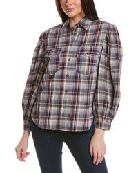 Isabel Marant - Etoile Checked Linen-blend Blouse - Lyst