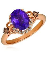 Le Vian - Le Vian Vivids 14K Rose 1.58 Ct. Tw. Diamond & Amethyst Ring - Lyst
