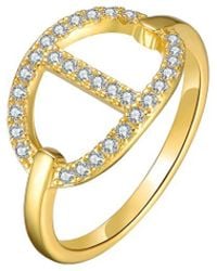 Rachel Glauber - 14k Plated Cz Ring - Lyst